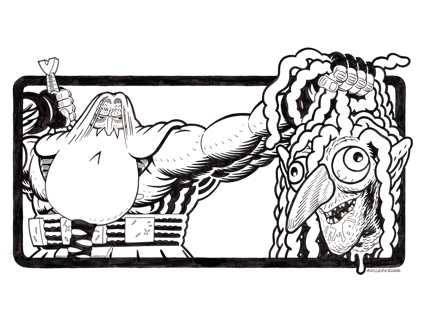 HEAD LOPPER #1 (2026) / Title Page Art