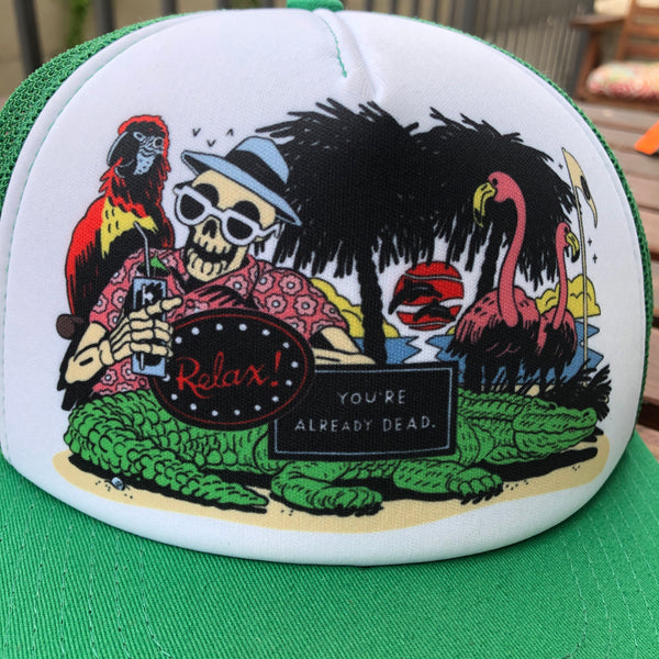 VACATION Trucker Hat Laser Wolf Attack