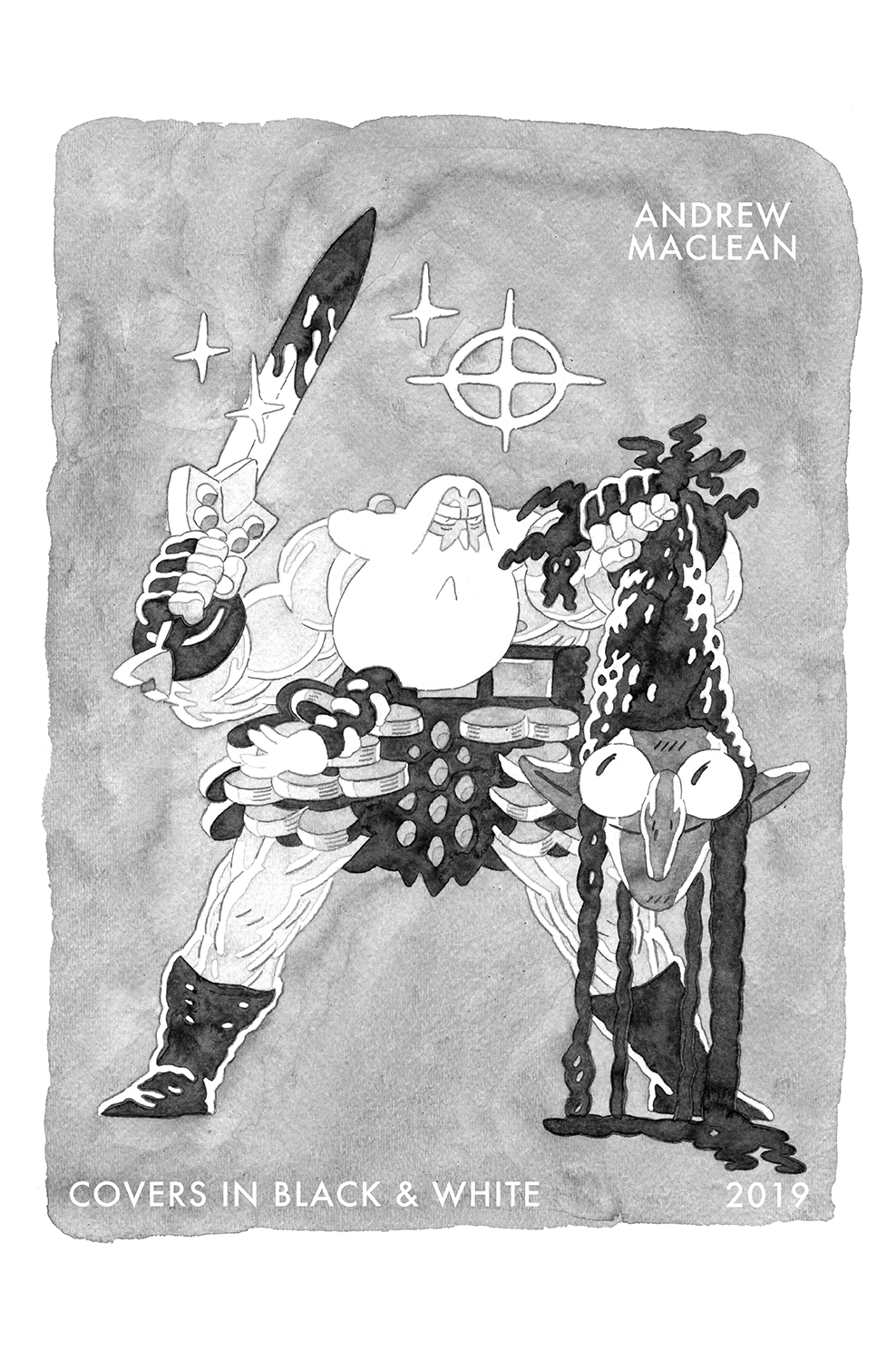 ART BOOK 2019 - Head Lopper Covers in B&W