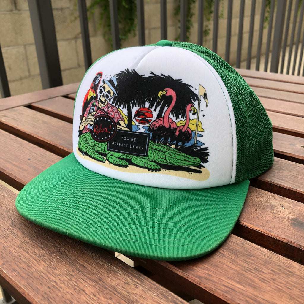 VACATION Trucker Hat Laser Wolf Attack