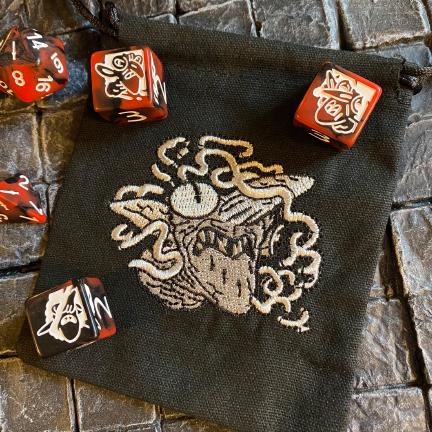 *2 LEFT* Embroidered Agatha Dice Bag