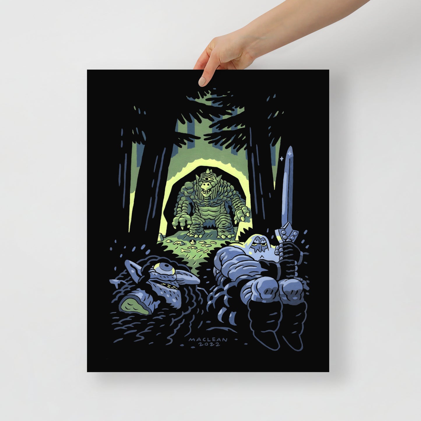 HEAD LOPPER & The Cave Troll 16x20 Poster